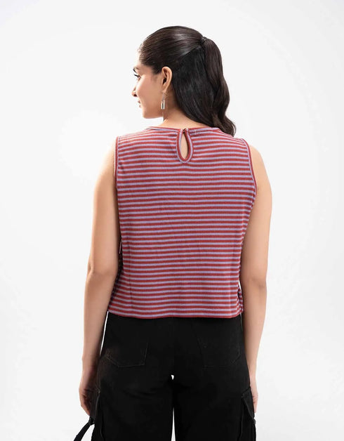 STRIPED CROPPED TANK TOP
